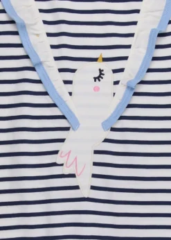 Lilly & Sid Multicoloured Betty Bird Applique Dress (0-8 Years)