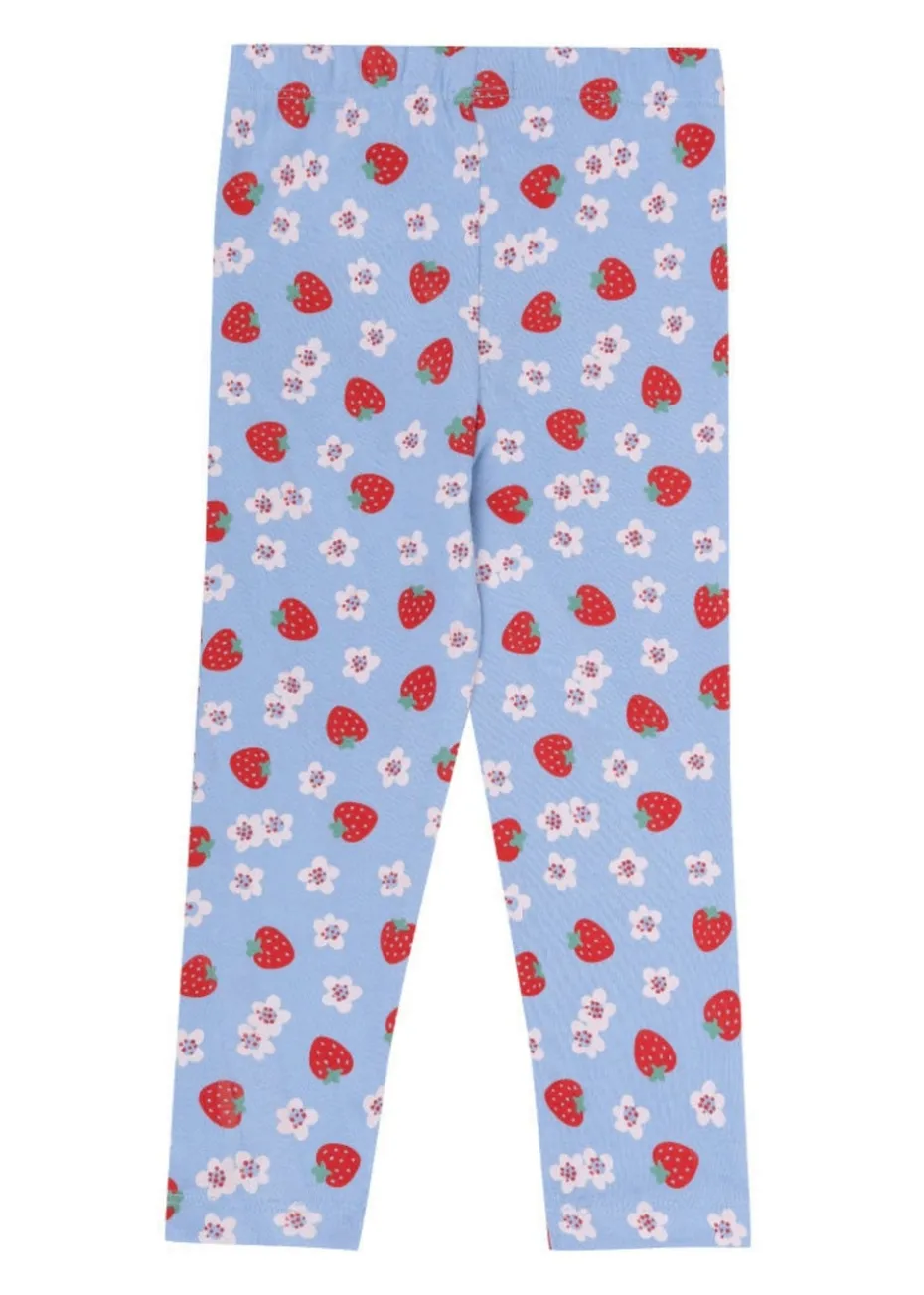 Lilly & Sid Multicoloured Strawberry & Stripe Print Leggings 2 pack (0-8 Years)