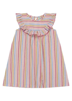 Lilly & Sid Multicoloured Candy Stripe Print Dress (3-8 Years)