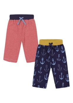 Lilly & Sid Multicoloured Anchor & Stripe Shorts 2 pack (0-8 Years)