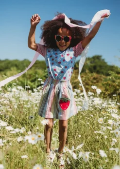 Lilly & Sid Multicoloured Rainbow Stripe Print Skirt (24 Months- 8 Years)