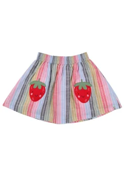 Lilly & Sid Multicoloured Rainbow Stripe Print Skirt (24 Months- 8 Years)
