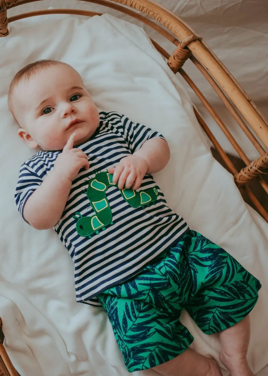Lilly & Sid Multicoloured Palm Print Top & Short Set (0- 24 Months)