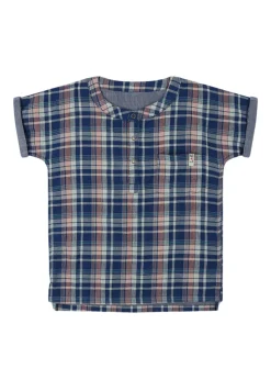 Lilly & Sid Navy Check Print T-Shirt (24 Months- 8 Years)