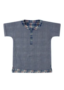 Lilly & Sid Navy Check Print T-Shirt (24 Months- 8 Years)