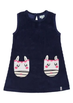 Lilly & Sid Navy Horse Face Applique Dress (0-8 Years)