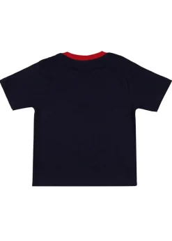 Lilly & Sid Navy Time To Shine Slogan Print Top (0-8 Years)