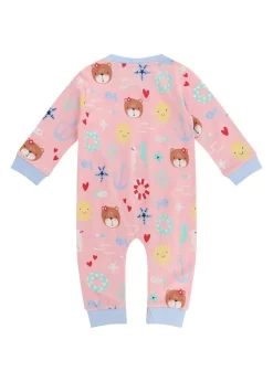 Lilly & Sid Pink Lilly & Friends Print Romper (24 Months- 8 Years)