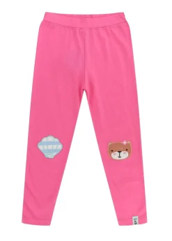 Lilly & Sid Pink Lilly Applique & Stripe Print Leggings 2 pack (24 Months- 8 Years)