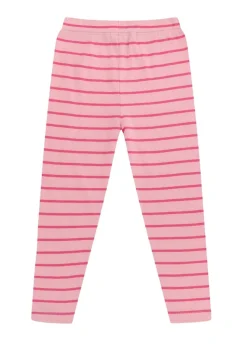 Lilly & Sid Pink Lilly Applique & Stripe Print Leggings 2 pack (24 Months- 8 Years)