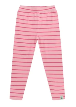 Lilly & Sid Pink Lilly Applique & Stripe Print Leggings 2 pack (24 Months- 8 Years)