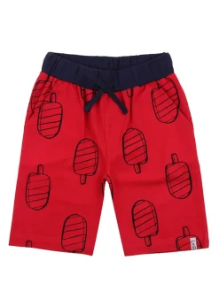 Lilly & Sid Red Lollypop Print Shorts (24 Months- 8 Years)
