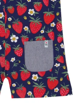 Lilly & Sid Red Strawberry Print Dungarees (0-8 Years)