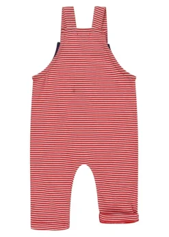 Lilly & Sid Red Stripe Print Dungarees (0- 24 Months)