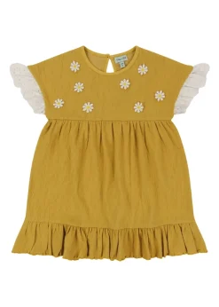 Lilly & Sid Yellow Floral Applique Dress (0-8 Years)