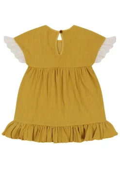 Lilly & Sid Yellow Floral Applique Dress (0-8 Years)