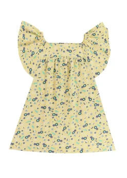 Lilly & Sid Yellow Sea Floral Print Dress (24 Months- 7 Years)