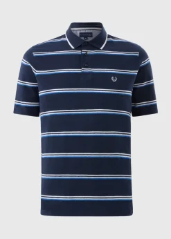 Lincoln Herringbone Stripe Polo Shirt