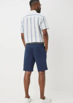Lincoln Navy Belted Chino Shorts