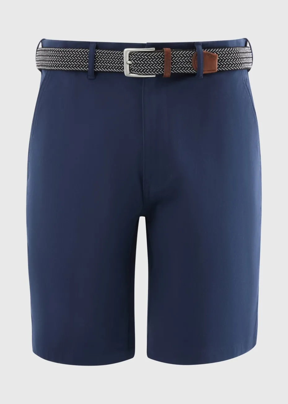 Lincoln Navy Belted Chino Shorts