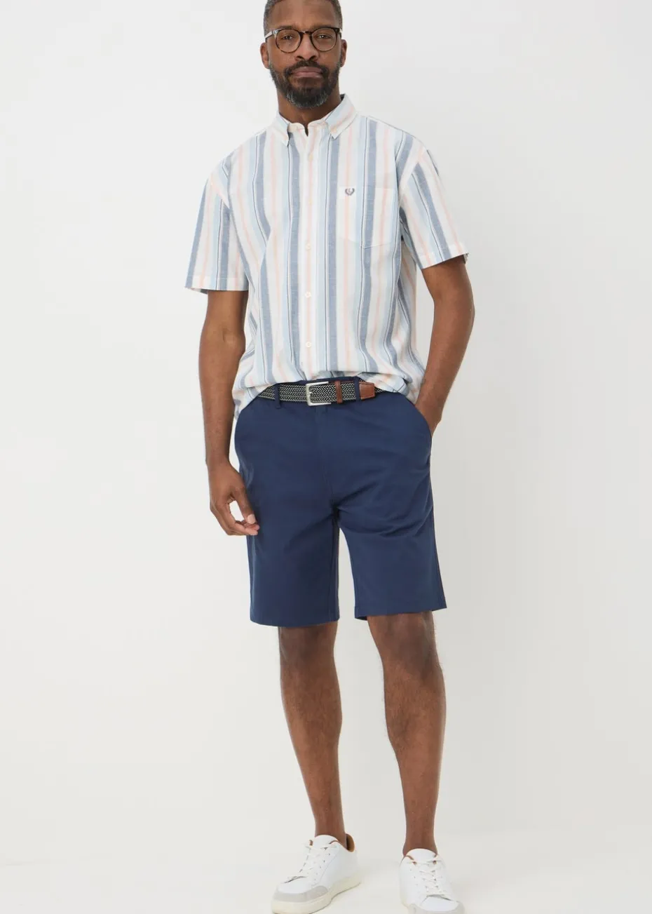 Lincoln Navy Belted Chino Shorts