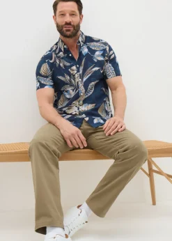 Lincoln Navy Spring Print Shirt