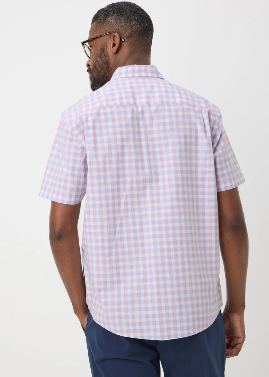 Lincoln Pink Check Short Sleeve Shirt