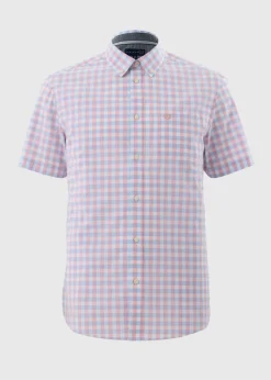 Lincoln Pink Check Short Sleeve Shirt