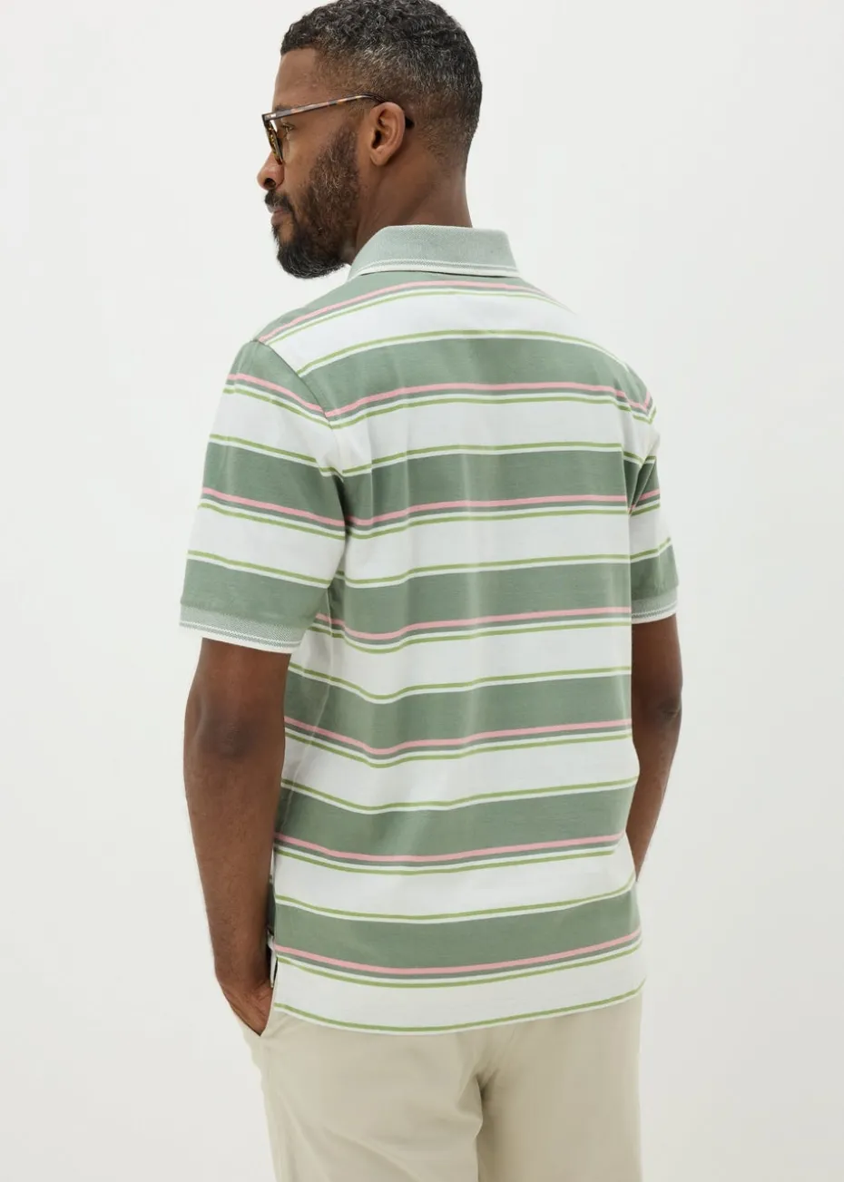 Lincoln Sage Stripe Polo Shirt