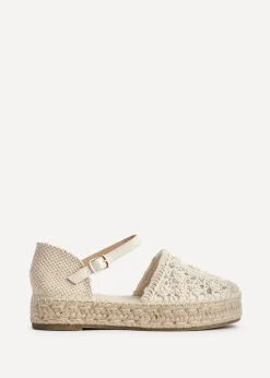 Linzi Adelina Beige Woven Two Part Espadrille Sandal