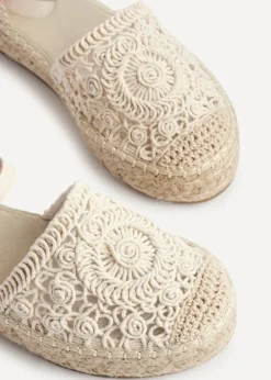 Linzi Adelina Beige Woven Two Part Espadrille Sandal