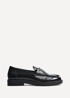 Linzi Cartia Wide Fit Black Patent Loafer