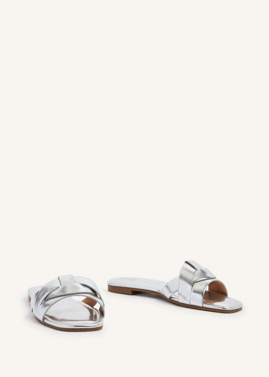 Linzi Fletcher Silver Faux Leather Slider