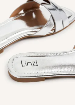 Linzi Fletcher Silver Faux Leather Slider