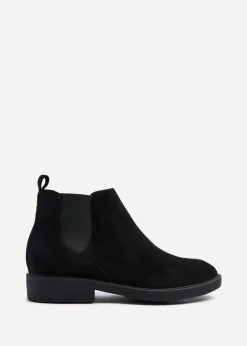 Linzi Karina Black Faux Suede Classic Chelsea Boot