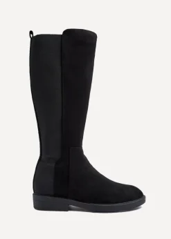 Linzi Knight Black Faux Suede High Leg Boot