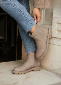 Linzi Porter Taupe Nubuck Classic Chelsea Boot