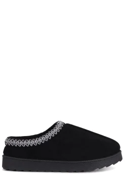 Linzi Tammy Black Suede Slipper