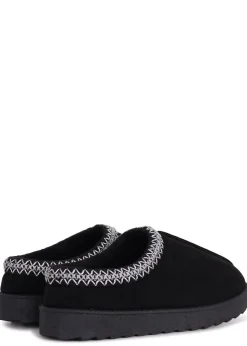 Linzi Tammy Black Suede Slipper