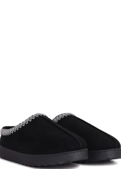 Linzi Tammy Black Suede Slipper