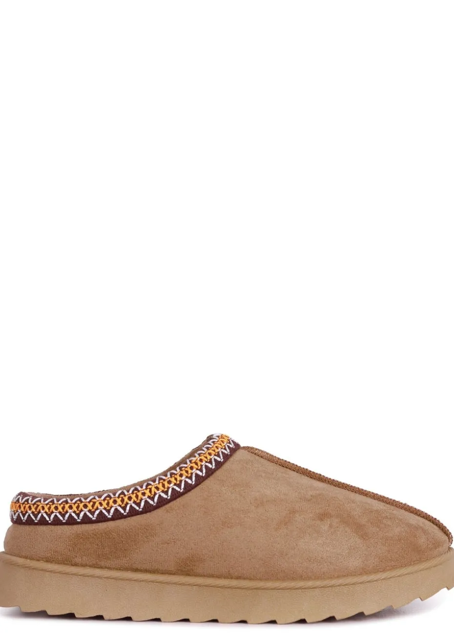 Linzi Tammy Chestnut Suede Slipper
