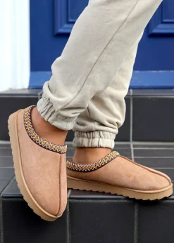 Linzi Tammy Chestnut Suede Slipper