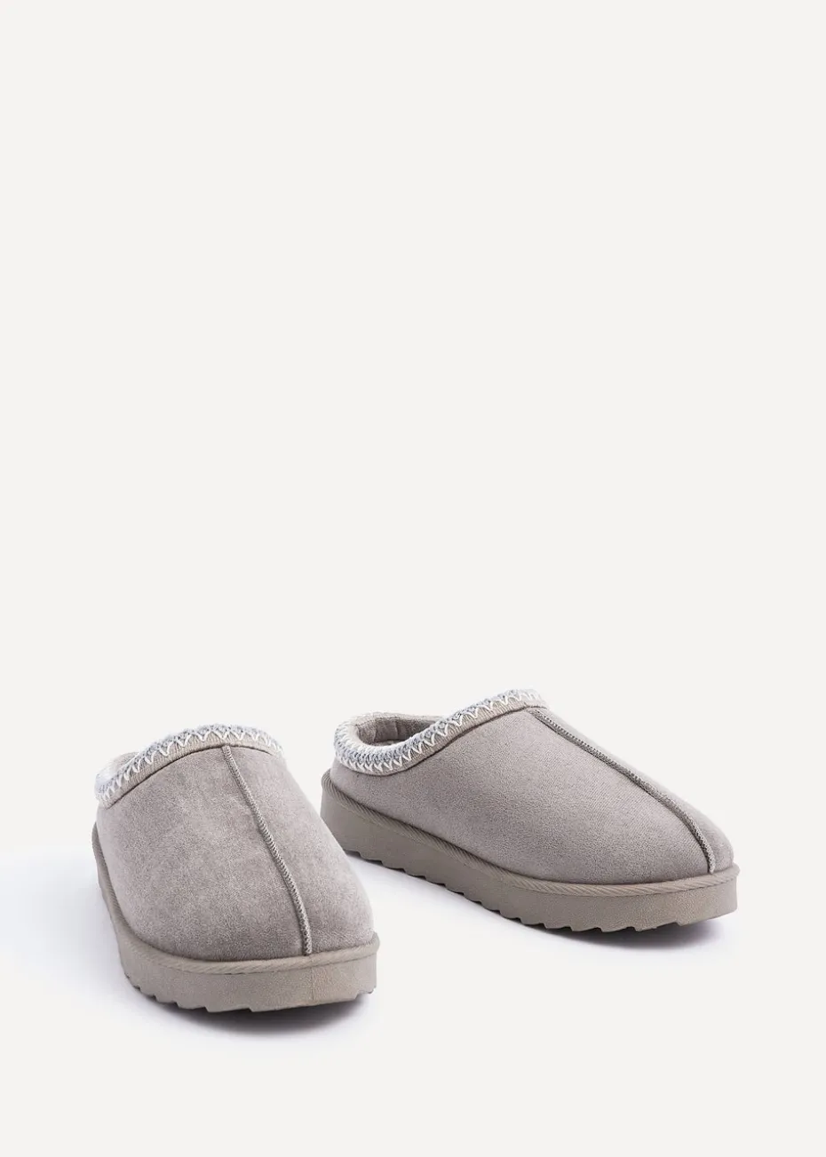 Linzi Tammy Grey Suede Slipper