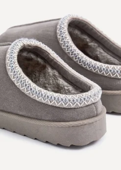 Linzi Tammy Grey Suede Slipper