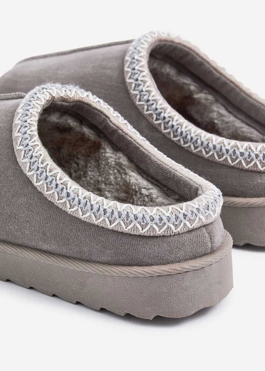 Linzi Tammy Grey Suede Slipper