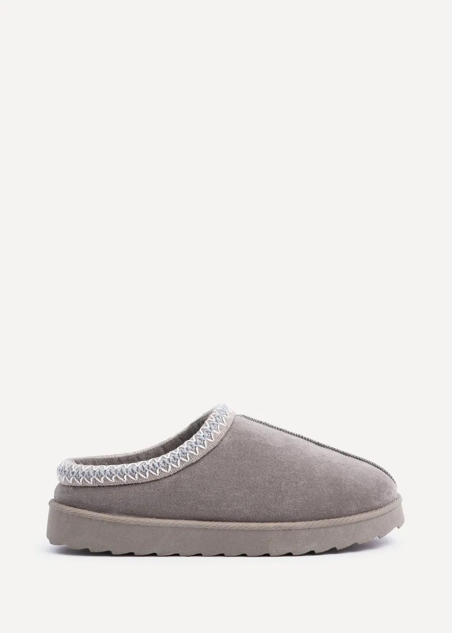 Linzi Tammy Grey Suede Slipper