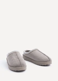 Linzi Tammy Grey Suede Slipper