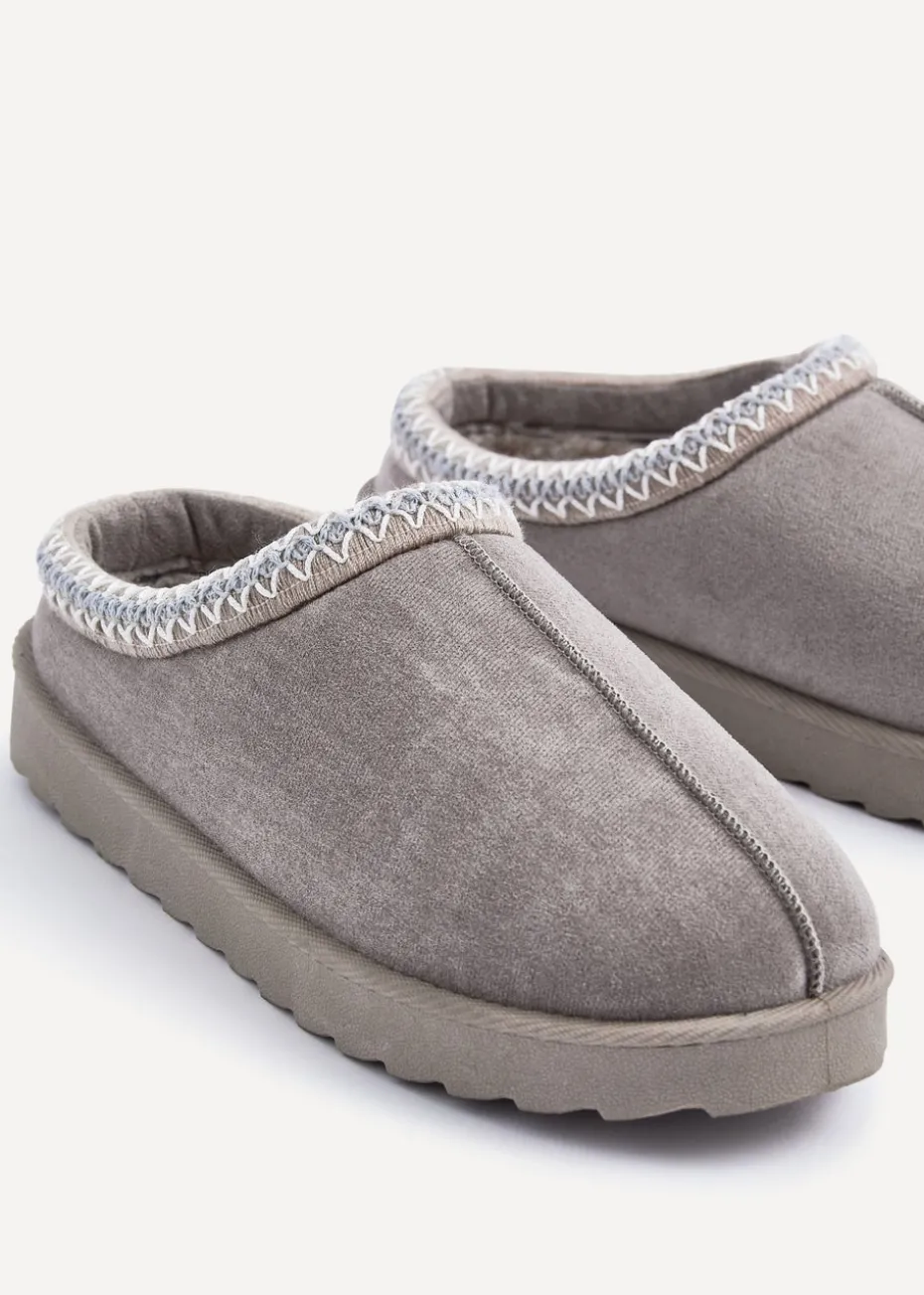 Linzi Tammy Grey Suede Slipper