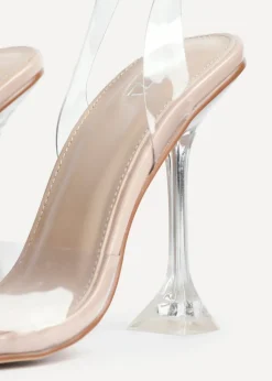 Linzi Tamsin Sand Perspex Court Heel