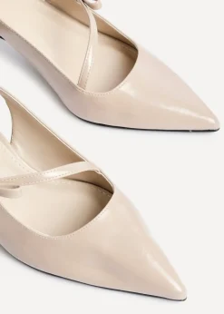 Linzi Timeless Sand Faux Leather Court Heel